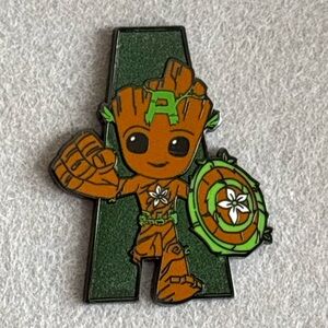 2025 Disney Marvel We Are Groot Mystery Box Pin Captain America Letter A